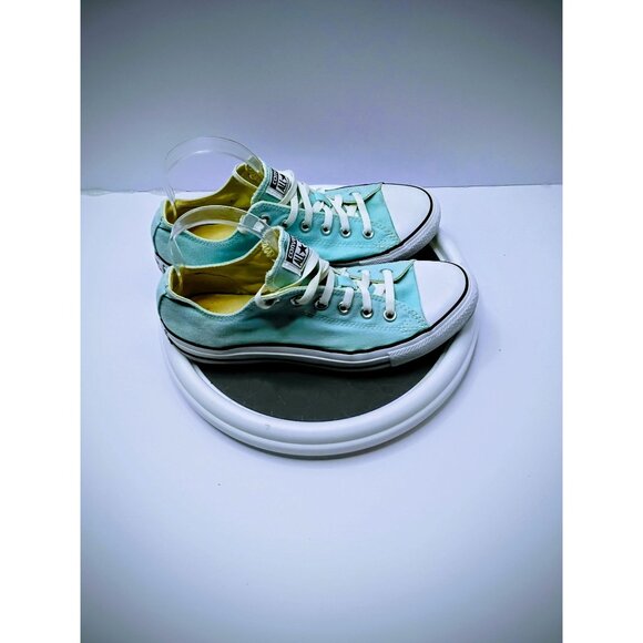 Converse All Star Low-Top Canvas Sneakers Turquoise Womens Size 8 Mens Size 10 U - Picture 3 of 7
